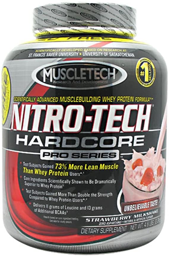 Amazon.com: Muscletech nitro-tech harcore ProSeries, strawberrymilk Shake 4 libras: Health &amp; Personal Care